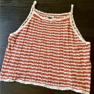 American Eagle Outfitters Orange and White Striped Camisole